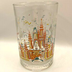 Walt Disney World 25th Anniversary Glass Donald Duck Castle 1996 Promo Cup